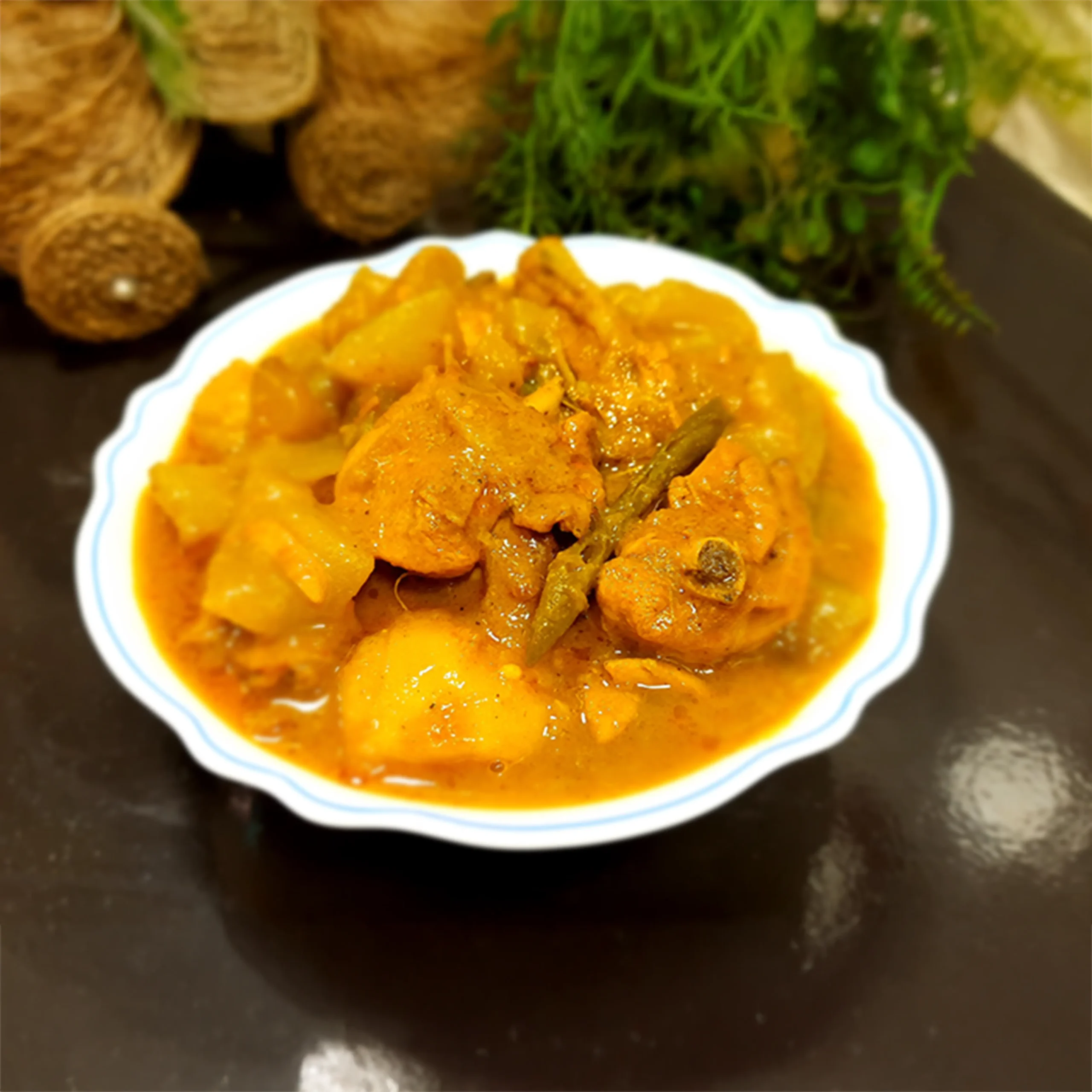 Lau diye chicken curry  scaled